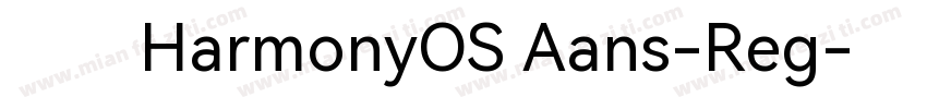 字体HarmonyOS Aans-Reg字体转换